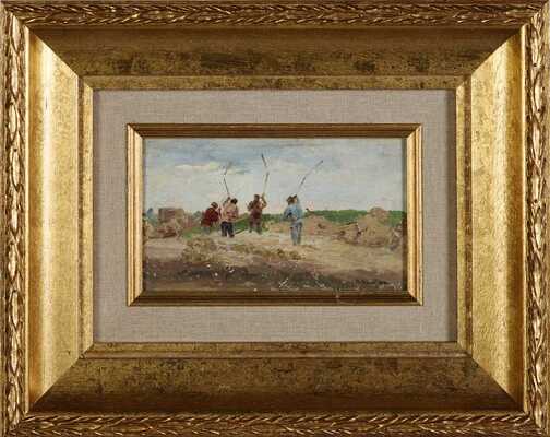 Касаткин Николай Алексеевич. Молотьба